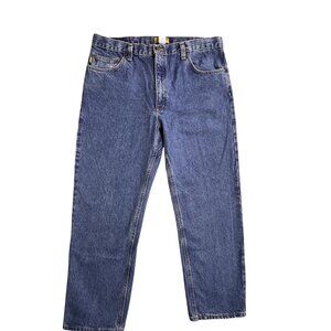 Diamond Gusset Jeans Mens 38x30 Blue Regular Fit Denim Made USA Workwear Classic